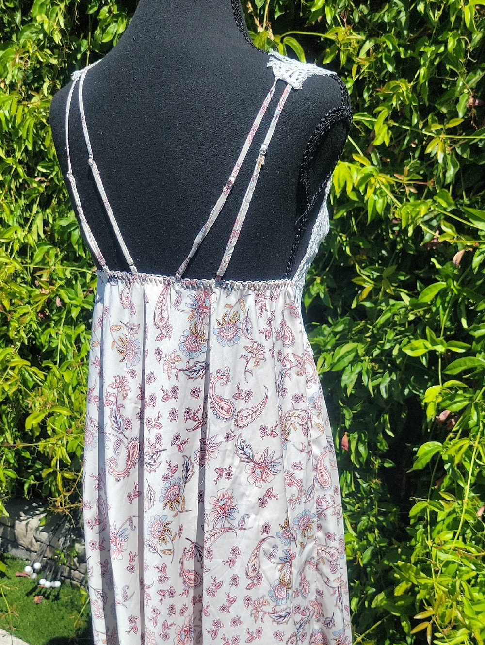 Victoria's Secret White and Pink Lace Chemise Nightgown Slip Dress SZ XS - Picture 7 of 16